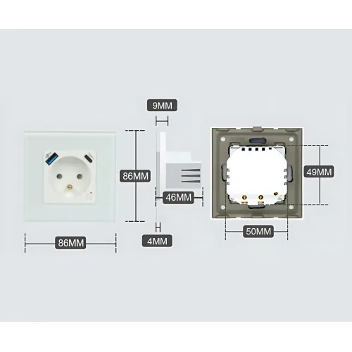 Inteligentne gniazdo elektryczne ATLO-PW1F-TUYA Wi-Fi, Tuya Smart ATLO
