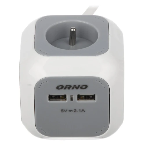Подовжувач OR-AE-13144 (4 розетки) 2 USB) ORNO