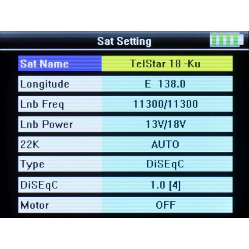 Супутниковий вимірювач S-21 DVB-S/S2/S2X Spacetronik