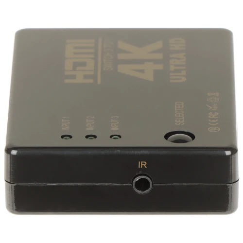 Перемикач HDMI-SW-3/1-IR-4K