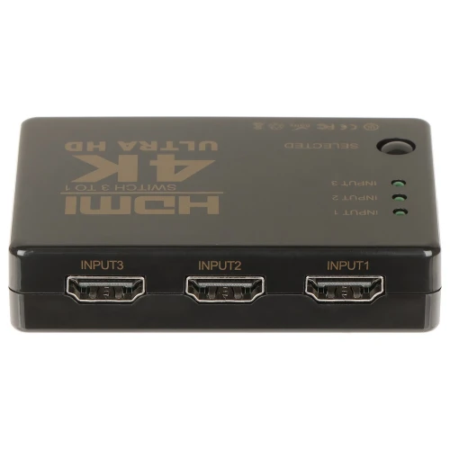 Перемикач HDMI-SW-3/1-IR-4K