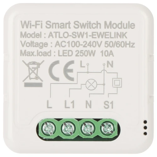 Інтелектуальний світлодіодний контролер освітлення ATLO-SW1-EWELINK Wi-Fi, eWeLink