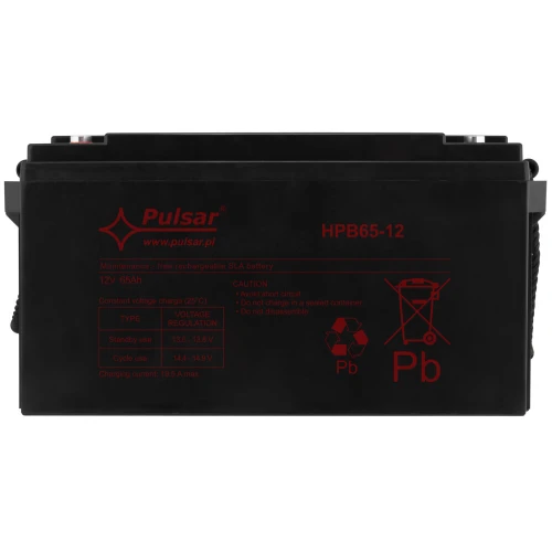 Акумуляторна батарея для буферних джерел живлення 65Ач/12В HPB65-12 PULSAR