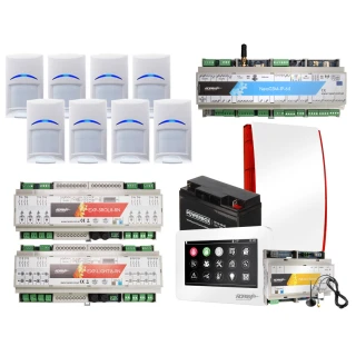 Система сигналізації Ropam NeoGSM-IP-64 DIN, Білий, 8x Датчик Керування жалюзі, освітленням, сповіщення GSM, Wifi