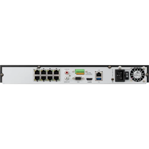 BCS-V-NVR0802-4K-8P 8-канальний мережевий IP-відеореєстратор з комутатором PoE BCS View