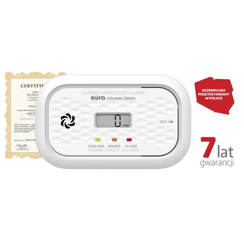 Czujnik czadu EURA CD-72A2v755/B - certyfikat CNBOP-PiB