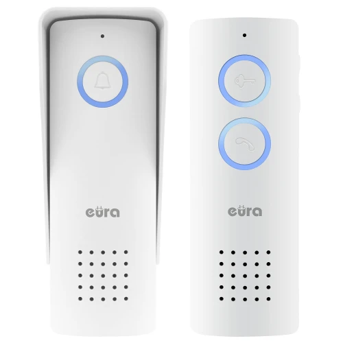 Бездротовий домофон EURA ADP-80A3 - білий, 426~440 МГц, дальність до 100 м, управління 1 входом