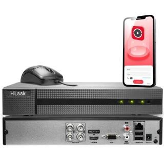 Гібридний цифровий відеореєстратор DVR-4CH-5MP для системи відеоспостереження HiLook від Hikvision