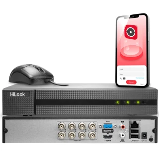 Гібридний цифровий відеореєстратор DVR-8CH-4MP HiLook від Hikvision