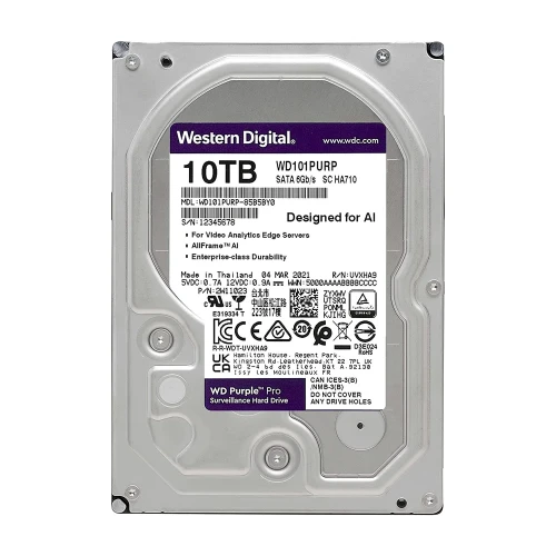 Жорсткий диск для відеоспостереження WD Purple Pro 10 ТБ