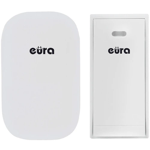 Бездротовий дверний дзвінок EURA WDP-81H2 ''SONG'' - без батарейок, кнопковий (кінетичний), розширюваний