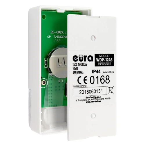Бездротовий дверний дзвінок EURA WDP-12A3 "CELLO" з розширюваним живленням від акумулятора