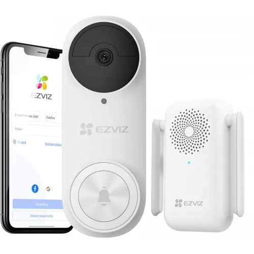 Бездротовий Wifi дверний дзвінок Ezviz DB2 2K + гонг