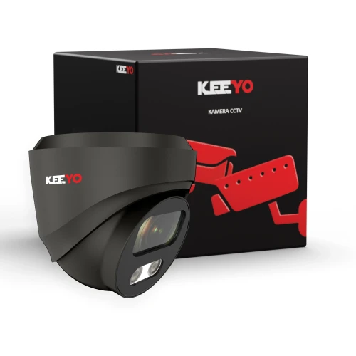 IP-камера купольна KEEYO LV-V-IP5M25DF-DL-G 5Mpx, гібридне підсвічування IR/LED