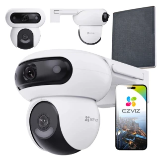 Поворотна IP Wi-Fi камера EZVIZ HB90/SP Dual, AI, Детекція, Аудіо, Сонячна панель