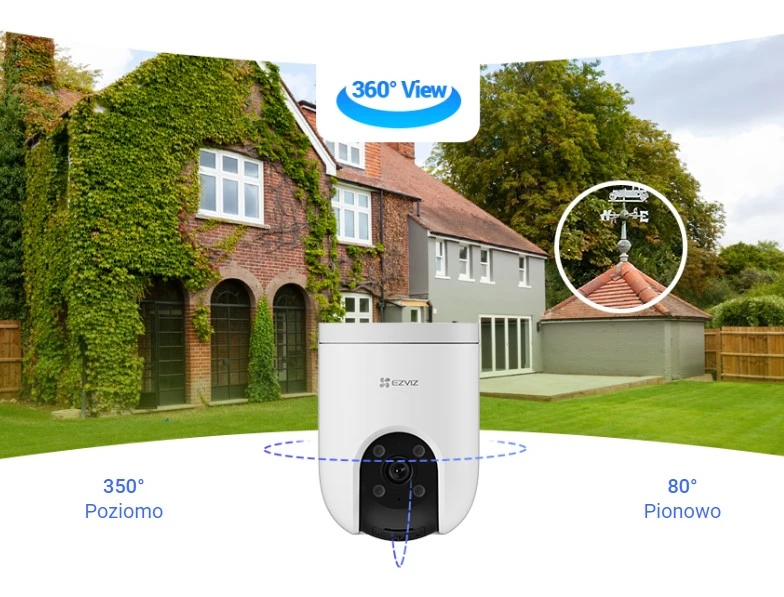 Kamera obrotowa PoE EZVIZ H8c 2K Inteligentna detekcja, śledzenie