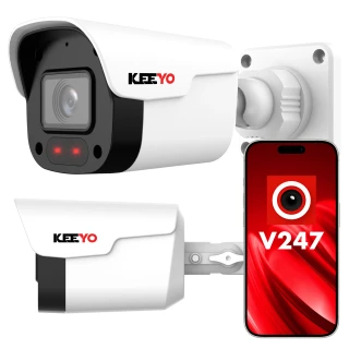 IP-камера трубчаста 4Mpx IR 25m KEEYO LV-V-IP4M25TF-B Audio AI