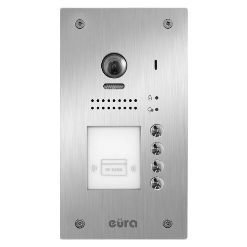 EURA VDA-86A5 2EASY модуль прихованого монтажу на 4 позиції з функцією безконтактної картки для входу в двері "риб'яче око