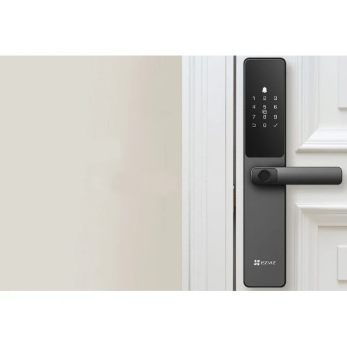 Klamka z kontrolerem dostępu EZVIZ DL05, czytnik linii papilarnych, Alarm antysabotażowy