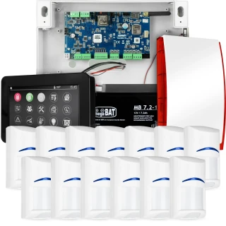 Повна система сигналізації NEOLTE-IP, 13x датчик BOSCH, TPR-4BS-P, GSM WiFi