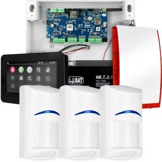 Повна система сигналізації NEOLTE-IP, 3x датчик BOSCH, TPR-4BS-P, GSM WiFi