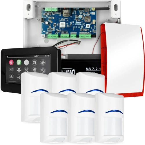 Повна система сигналізації NEOLTE-IP, 6x датчик BOSCH, TPR-4BS-P, GSM WiFi