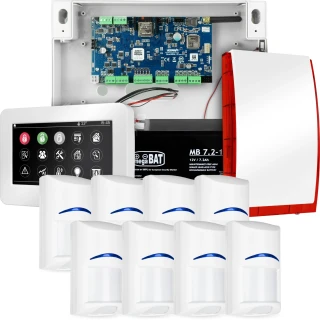 Повна система сигналізації NEOLTE-IP, 8x датчик BOSCH, TPR-4WS-P, GSM WiFi