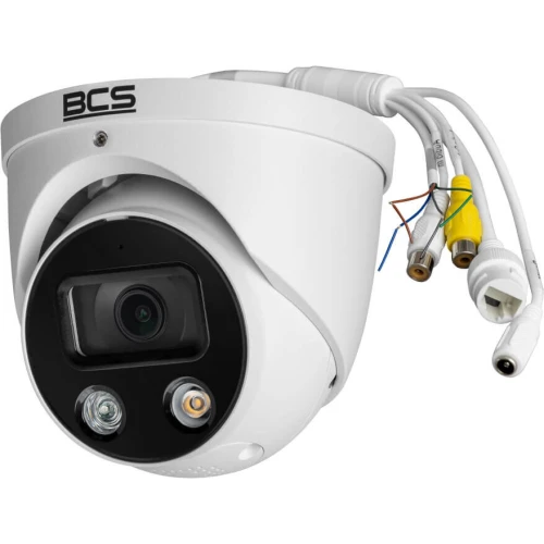 8Мп IP купольна камера BCS-L-EIP58FCR3L3-AI1(2) зі світловою та звуковою сигналізацією