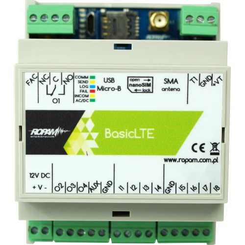 Модуль зв'язку LTE 2G/4G, 12V/DC, BasicLTE-D4M Ropam