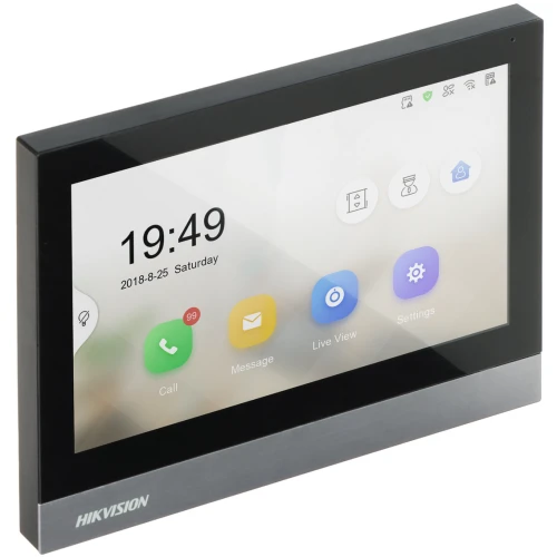 Монітор для відеодомофона Hikvision DS-KH8380-WTE1, сенсорний екран, LCD, WiFi, PoE, слот для SD