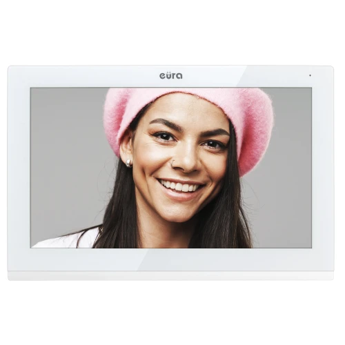 Монітор EURA VDA-09C5 - білий, сенсорний, LCD 7'', FHD, пам'ять зображень, SD 128GB, розширення до 6 моніторів