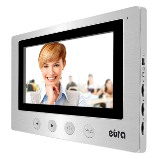 Монітор EURA VDA-20A3 EURA CONNECT сріблястий, 7'' екран, 2 входи