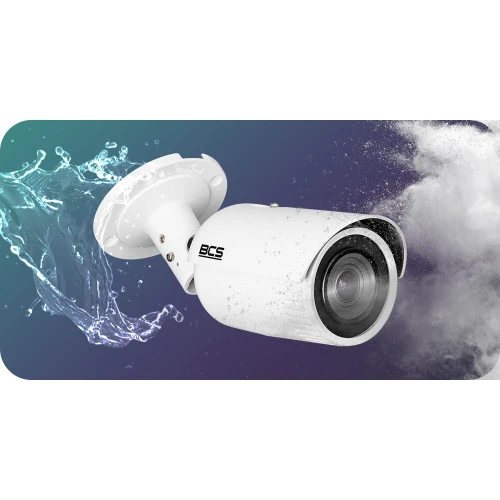 BCS View Комплект для моніторингу 8x камера BCS-V-TIP44VSR5 4 MPx IR 50m, Motozoom, Starlight