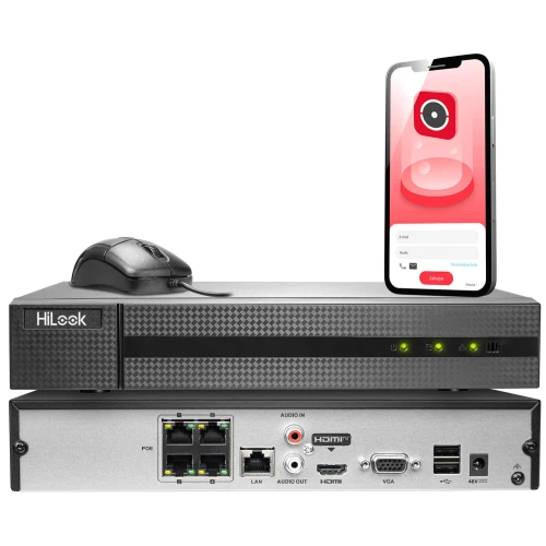 4-канальний мережевий IP-реєстратор NVR-4CH-5MP/4P з підтримкою POE HiLook від Hikvision