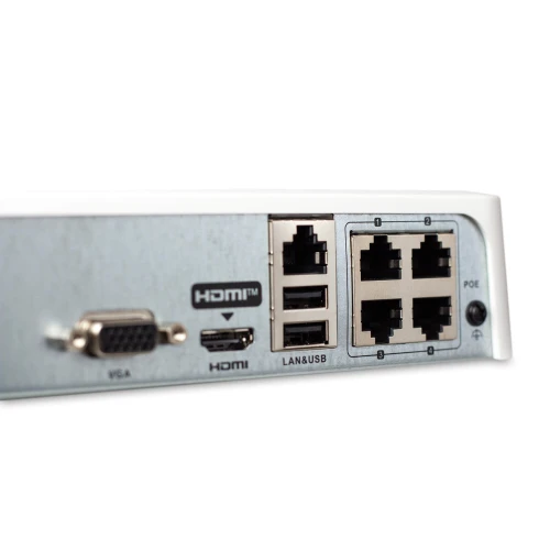 4-канальний мережевий IP-реєстратор NVR-4CH-H/4P з підтримкою POE HiLook від Hikvision