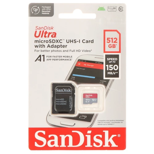 Карта пам'яті SD-MICRO-10/512-SANDISK microSD UHS-I, SDXC 512GB SANDISK