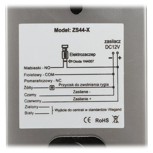 Комплект контролю доступу - зчитувач відбитків пальців з брелоками Vidos ZS44-X Tuya Smart Wi-Fi