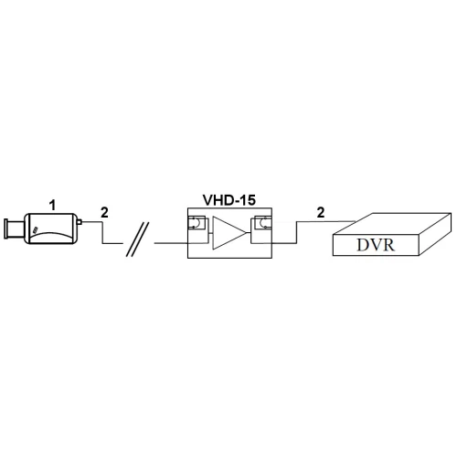 Ретранслятор VHD-15 Підсилювач сигналу AHD, HD-CVI, HD-TVI