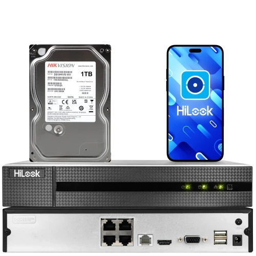Набір для Моніторингу 4x PTZ-N4MP-P 4Mpx, IR30 HiLook by Hikvision