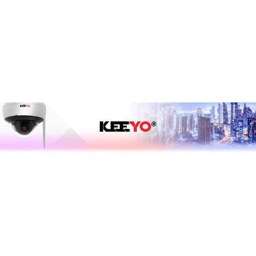 Бездротова купольна IP-камера wifi Keeyo 4 MPx IR 30м