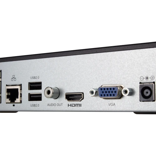 Мережевий 8-канальний відеореєстратор BCS-B-NVR0801-8P(2.0) з роздільною здатністю до 8 Мп, вбудований POE-перемикач