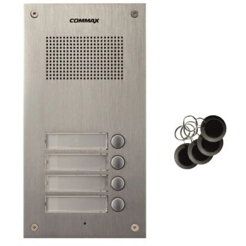 Чотирикористувацька дверна станція з RFID зчитувачем Commax DR-4UM/RFID