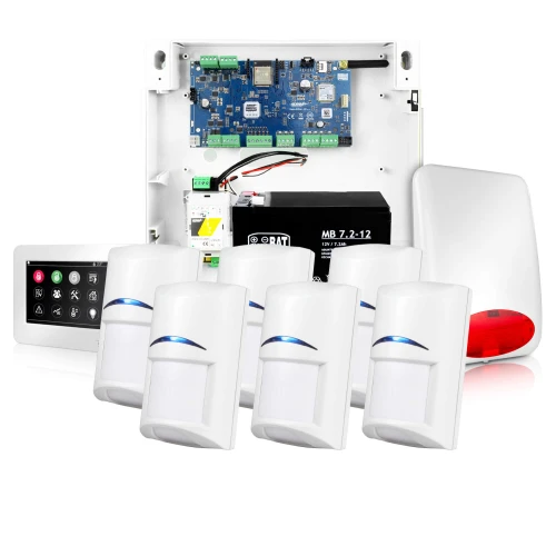 Система сигналізації NeoGSM-IP, Біла, 6x датчик, Повідомлення GSM, Wifi