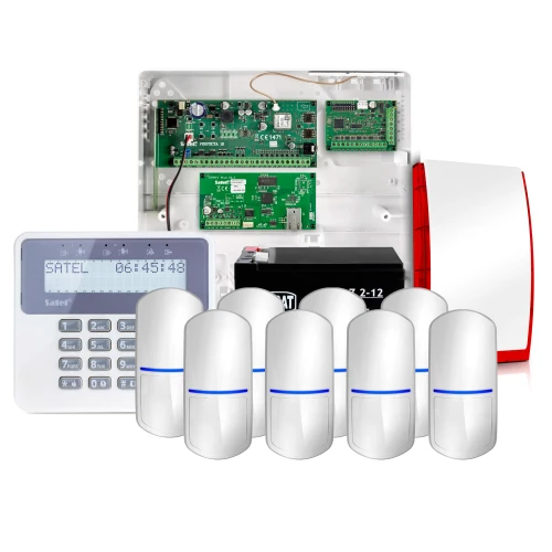 Система сигналізації Satel Perfecta 16, 8x Датчик, LCD, Сигналізатор SP-4001 R, аксесуари
