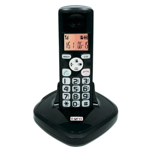 Телекомунікаційний телефон EURA CL-3622B - бездротовий, односімейний, чорний