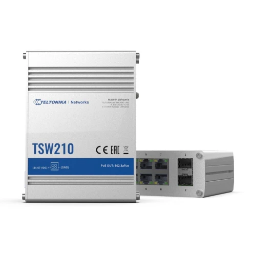 Teltonika TSW210 | Комутатор | 8x RJ45 1000 Мбіт/с, 2x SFP