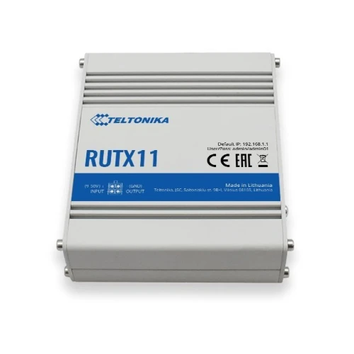 Teltonika RUTX11 | Професійний промисловий 4G LTE маршрутизатор | Cat 6, Dual Sim, 1x Gigabit WAN, 3x Gigabit LAN, WiFi 802.11 AC