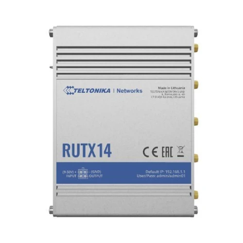 Teltonika RUTX14 | Професійний промисловий 4G LTE маршрутизатор | Cat 12, Dual Sim, 1x Gigabit WAN, 4x Gigabit LAN, WiFi 802.11 AC Wave 2