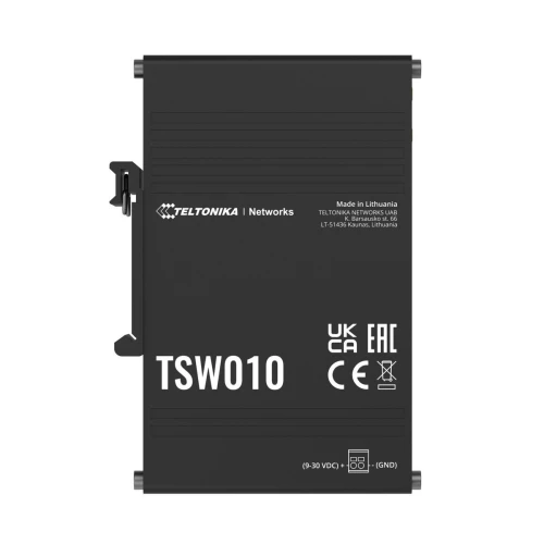 Teltonika TSW010 | Комутатор | 5x RJ45 100 Мбіт/с, пасивний PoE, IP30, DIN