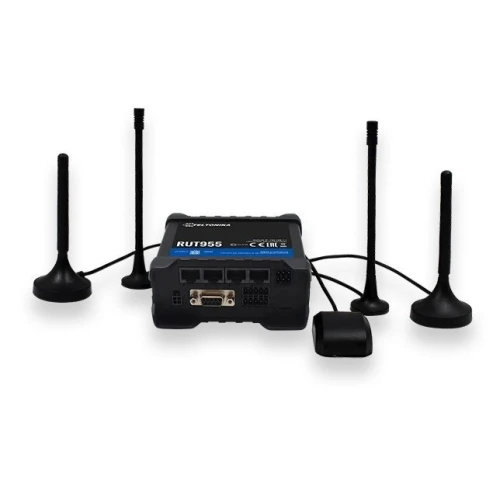 Teltonika RUT955 | Професійний промисловий 4G LTE маршрутизатор | Cat.4, WiFi, Dual Sim, GPS, 1x WAN, 3X LAN, GPS антена, RUT955 T033B0